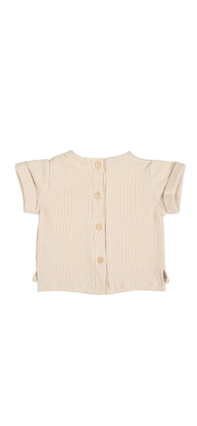 T-shirt beige per neonato Bamboom 1115TE00072 ALMOND CREAM 