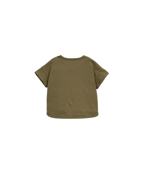 T-shirt verde militare con taschino per neonato Play up 1AS10900 P7217 