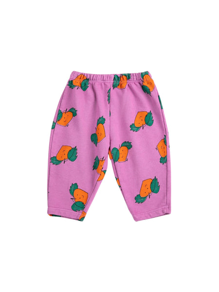 Pantalone in felpa fucsia scuro con stampa all over  per neonata Bobo Choses B126AB071 UNI 