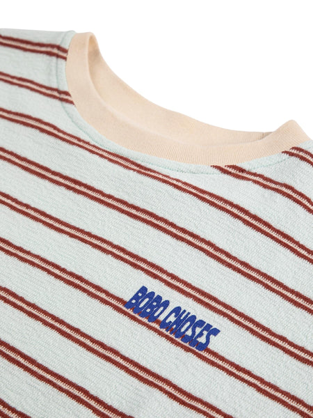 T-shirt a righe multicolor con logo per neonati e bambini Bobo Choses B126AC013 UNI 