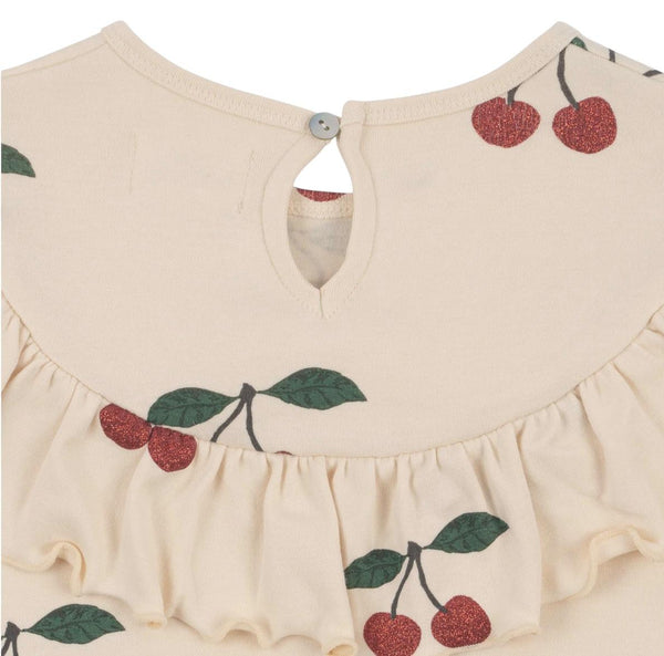 Abito panna con stampa glitter all over per neonata e bambina Konges slojd KS103893 MA GRANDE CERISE 