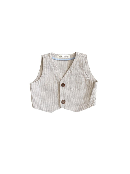 Gilet a righe avena per neonato Zhoe & Tobiah ATR6 340 