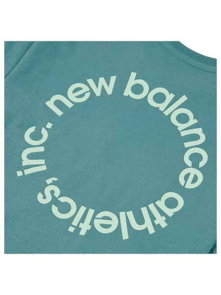 T-shirt verde con logo per bambino New Balance LAKB0177 NUS 