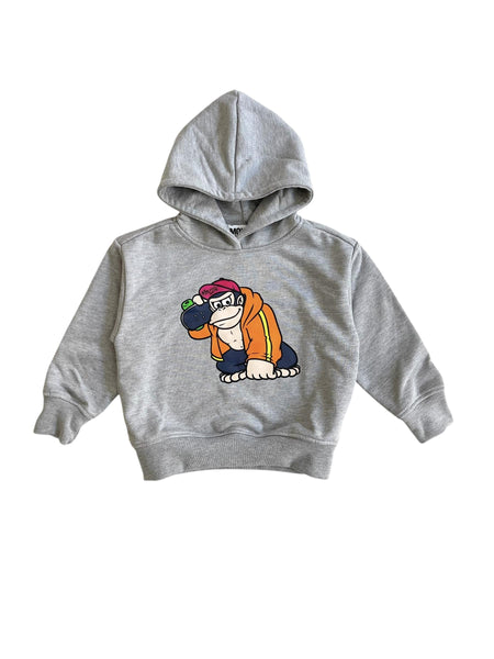 Felpa con cappuccio grigia con stampa per neonato e bambino Mousse kids PKFH170M SKATETOSCHOOL 