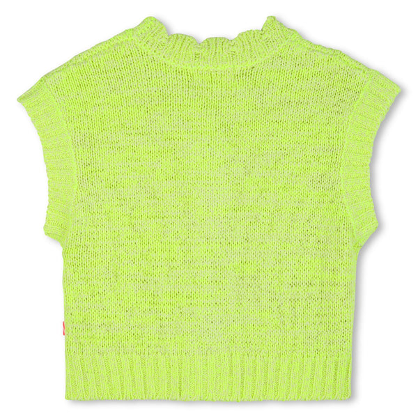 Gilet in maglia giallo fluo per neonata e bambina BILLIEBLUSH U21908 599 