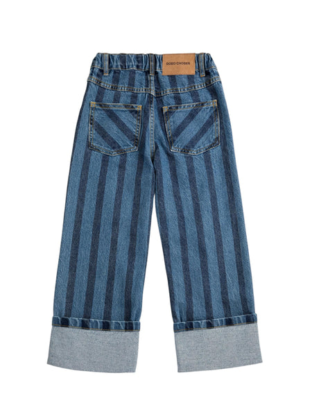 Jeans in denim blu con stampa per neonato e bambino Bobo Choses B126AC099 UNI 