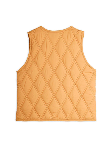Gilet beige trapuntao con patch per neonati e bambini Mini Rodini 2571010513 BEIGE 