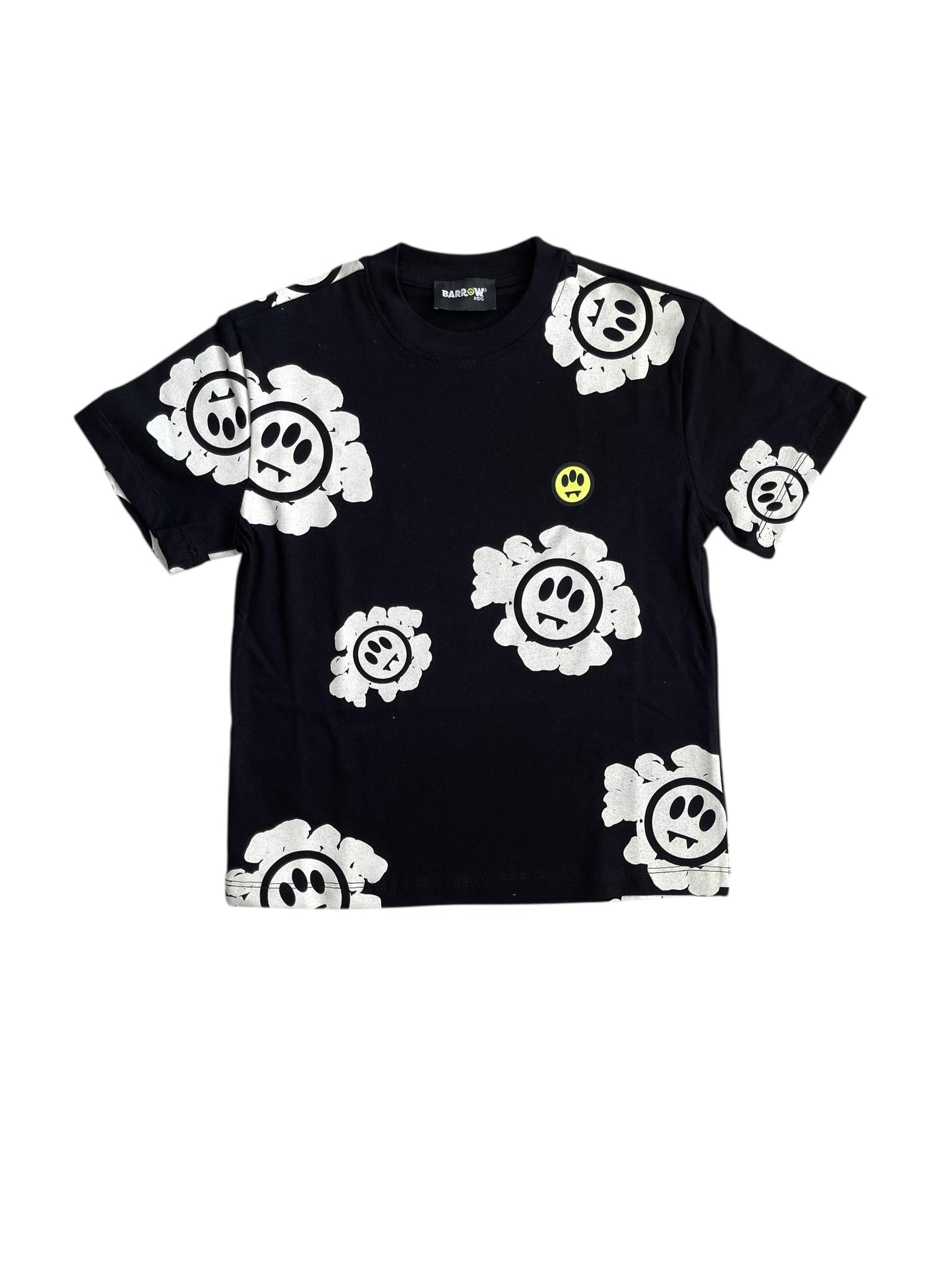 T-shirt nera con stampa all over per bambini Barrow F5BKJUTH243 110 