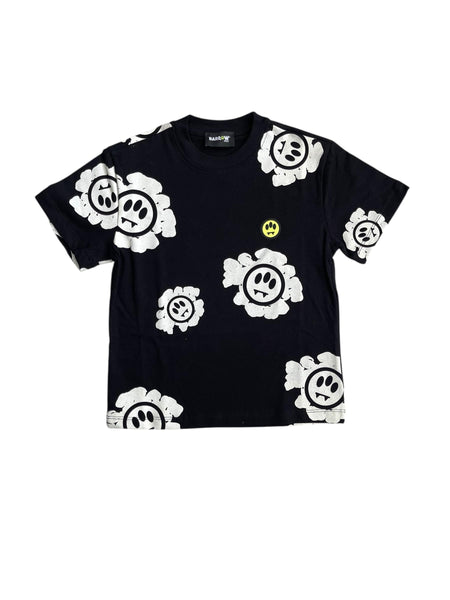 T-shirt nera con stampa all over per bambini Barrow F5BKJUTH243 110 
