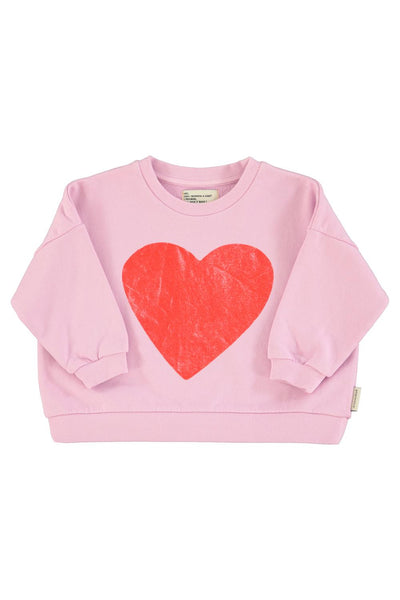Felpa lilla con stampa per neonata e bambina Piupiuchick SS26.FLP2603B LILAC 