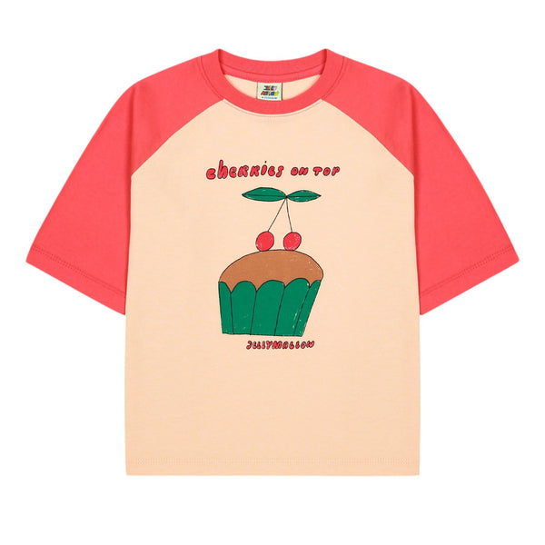 T-shirt multicolor con stampa per neonati e bambini Jelly Mallow JM2610107 CHERRY 