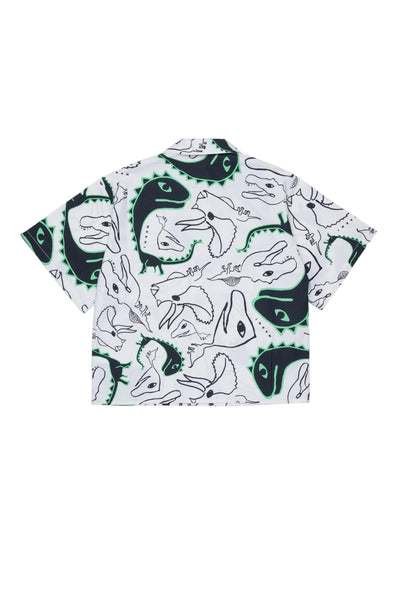 Camica bianca con stampa all over per bambino Marni M01711 0M100 