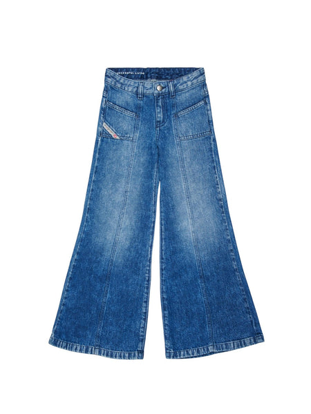 Jeans a zampa in denim blu per bambina Diesel J02343 KXBSV K01 