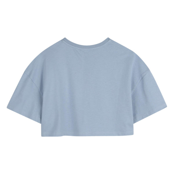 T-shirt celeste con logo per bambina Chloé C20859 821 