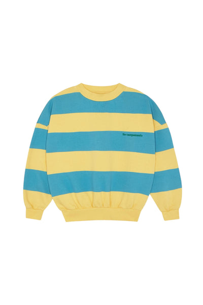 Felpa a righe gialle e azzurre per bambino The Campamento TS-SS26-50 YELLOW 