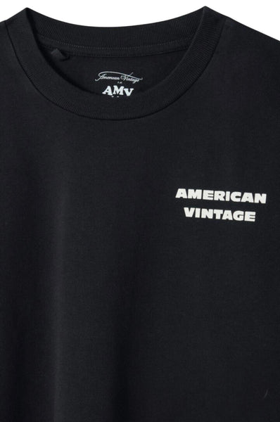 T-shirt nera con logo per neonato e bambino American Vintage KFIZ02BI NOIR 