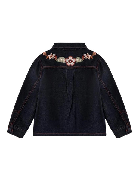 Giubbino in denim blu con ricami per bambina Zimmermann 8523JSS261 HORI 