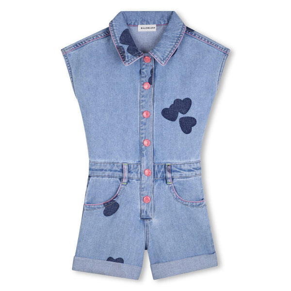 Salopette in denim cuori per bambina BILLIEBLUSH U21923 Z18 