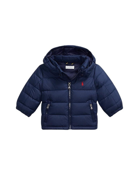 Piumino blu con logo per neonato Ralph Lauren Kids 320969861002 NAVY 