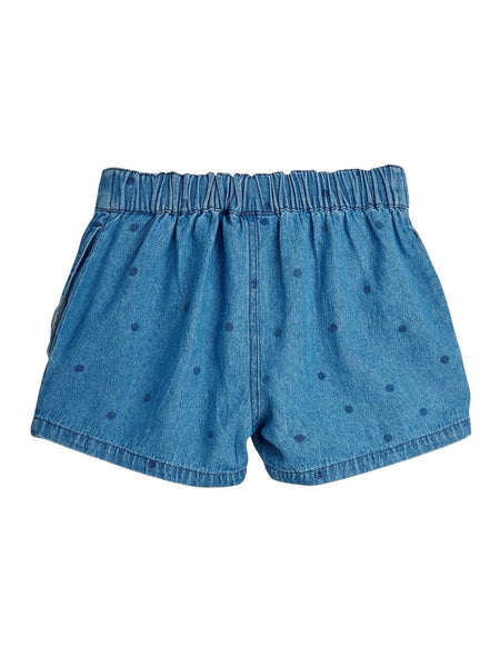 Shorts in denim blu con ricamo per neonata e bambina Mini Rodini 2623015260 BLUE 