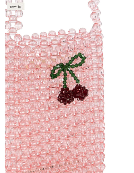 Borsa rosa con perline per bambina Konges slojd KS102398 PEONY 