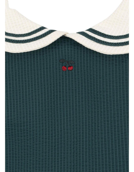 Costume intero verde e panna per neonata e bambina Konges slojd KS105068 SEA MOSS 