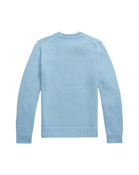 Maglione celeste con logo per bambini Ralph Lauren Kids 323970429002 CHAMBRAY BLUE 