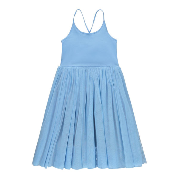 Abito celeste con gonna in tulle per neonata e bambina Molo CITRONA 5637 
