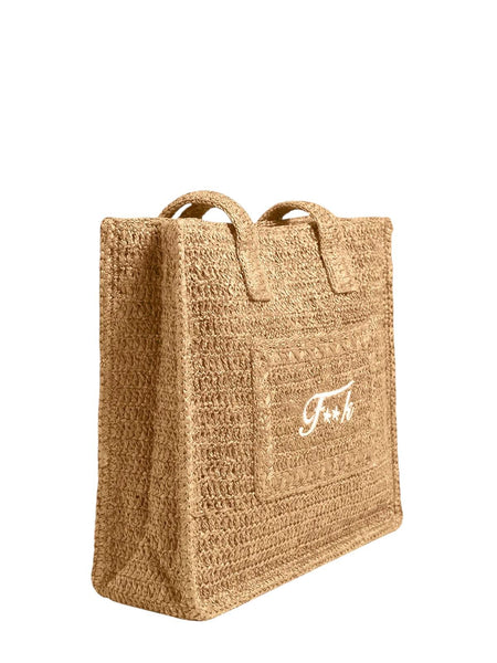 Borsa in rafia beige con logo F**K FA26-SW0001BG BEIGE 