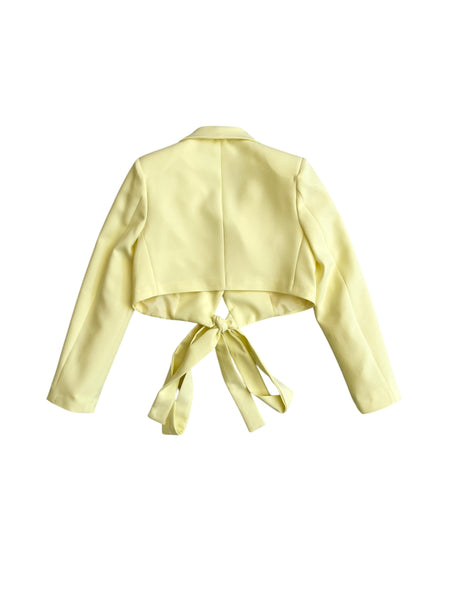 Giacca gialla con laccio regolabile per bambina Lulù by Miss Grant LL4182 GIALLO 