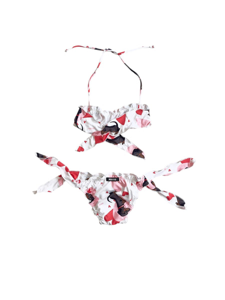 Bikini con stampa all over per neonata e bambina Mousse kids LKCF130 BASSET 