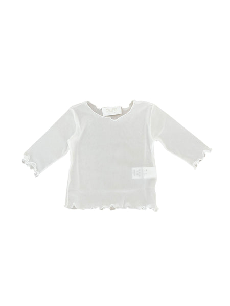 T-shirt bianca in tulle per neonata e bambina Maperò PC05900 PANNA 