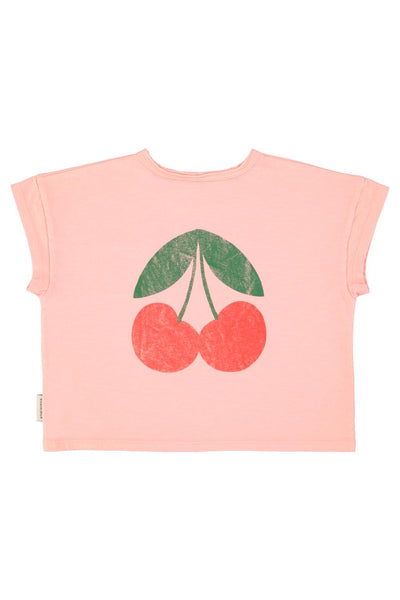 T-shirt rosa con stampa per  bambina Piupiuchick SS26.JRS2615E LIGHT PINK 