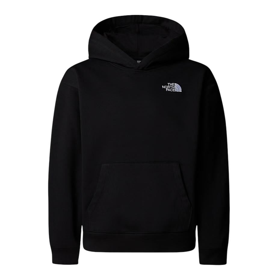 Felpa nera con logo per bambini The North Face NF0A89HAJK3 BLACK 