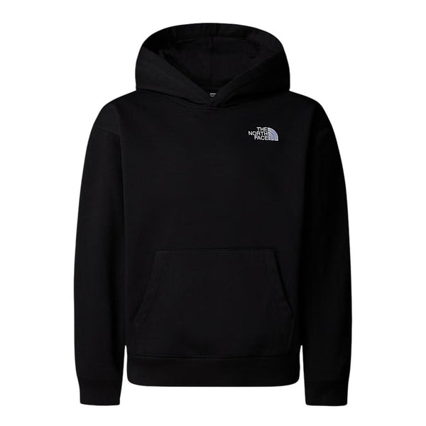 Felpa nera con logo per bambini The North Face NF0A89HAJK3 BLACK 