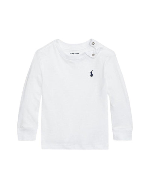 T-shirt bianca con logo per neonato Ralph Lauren Kids 320843804004 WHITE 