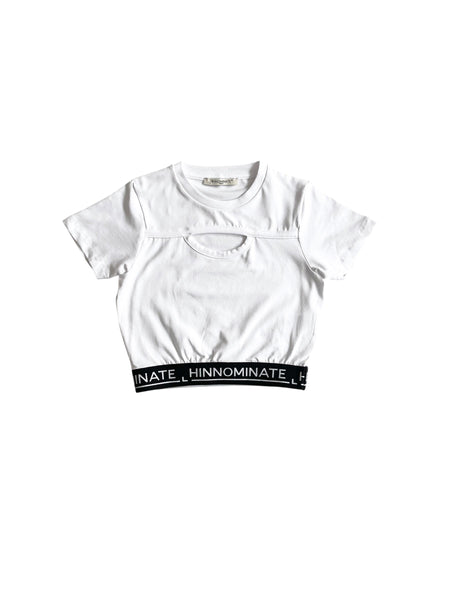 T-shirt bianca con logo per bambina Hinnominate 3646MY00360 WHITE 