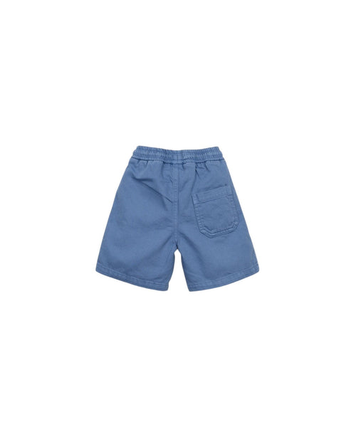 Bermuda in twill di cotone blu per bambino Play up 3AS11705 P6185 