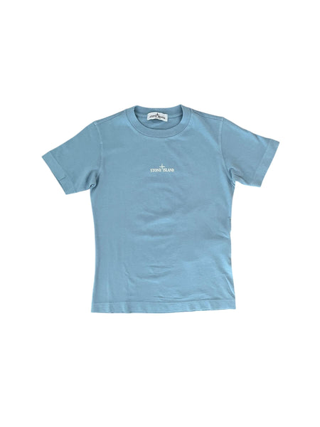 T-shirt celeste con logo per bambio Stone Island L1S162100011 S0369 V004A 