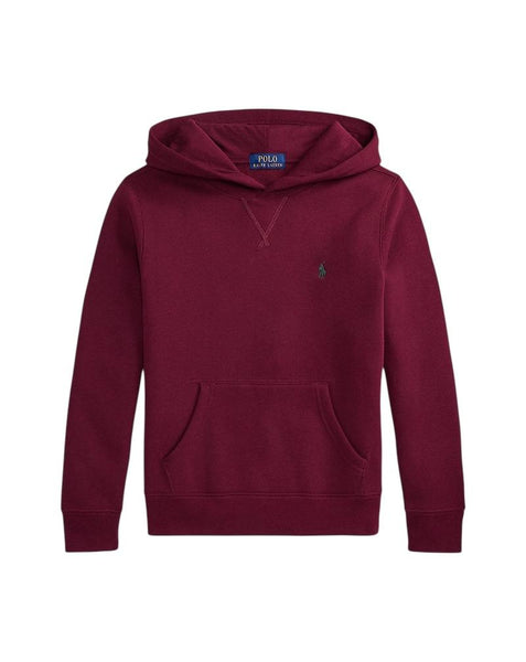 Felpa con cappuccio bordeaux con logo per bambini Ralph Lauren Kids 323749954063 WINE 