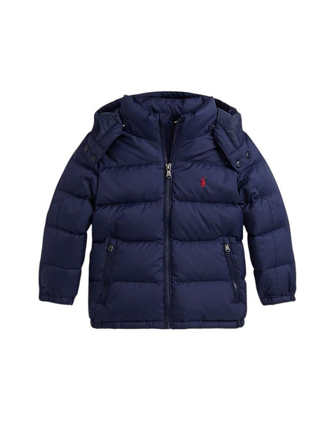 Piumino blu con logo per neonato e bambino Ralph Lauren Kids 322969861002 NAVY 