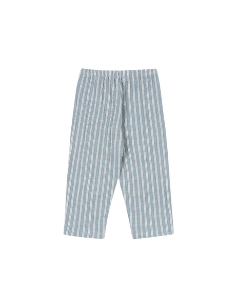Pantalone celeste a rihge per neonato e bambino Konges slojd KS104778 TRIO BLEU 