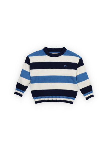 Maglia panna a righe blu per bambino The New Society CELOSIA JUMPER SUMMER MIDNIGHT 