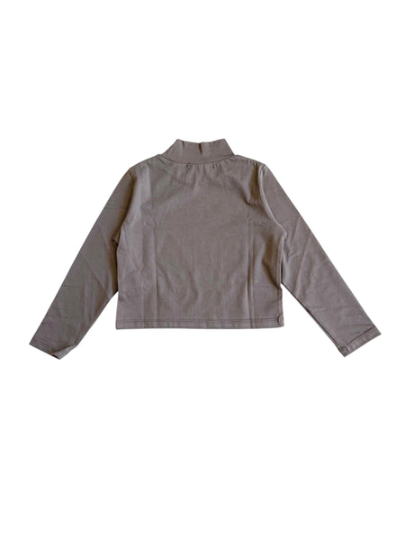 T-shirt cropped fango con logo per bambina Hinnominate 3641MY00118 FANGO 