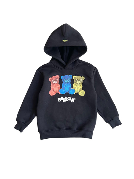 Felpa nera con cappuccio e stampa per bambini Barrow F5BKJUHS231 110 