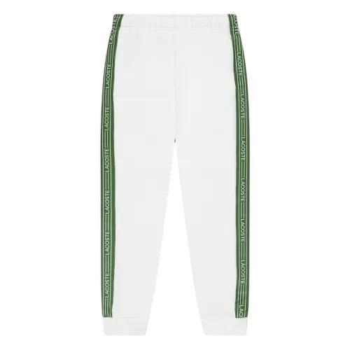 Pantalone in felpa bianco con logo per bambino Lacoste 947579 70V 