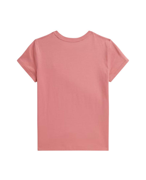 T-shirt rosa con logo per bambina Ralph Lauren Kids 313833549502 PINK 