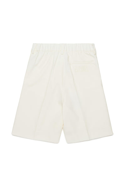 Bermuda panna con logo per bambina MM6 Maison Margiela M60968 M6103 