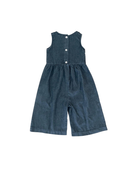 Tuta in chambray delavé nero per neonata Maperò M33222 NERO 