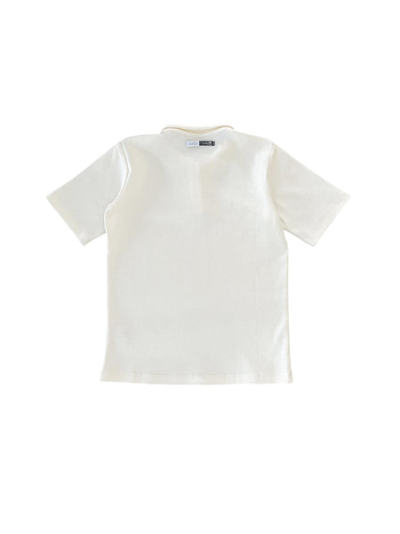 Polo ecrù a costine per neonati e bambini Cucù Lab PAOLO NEW ECRU 